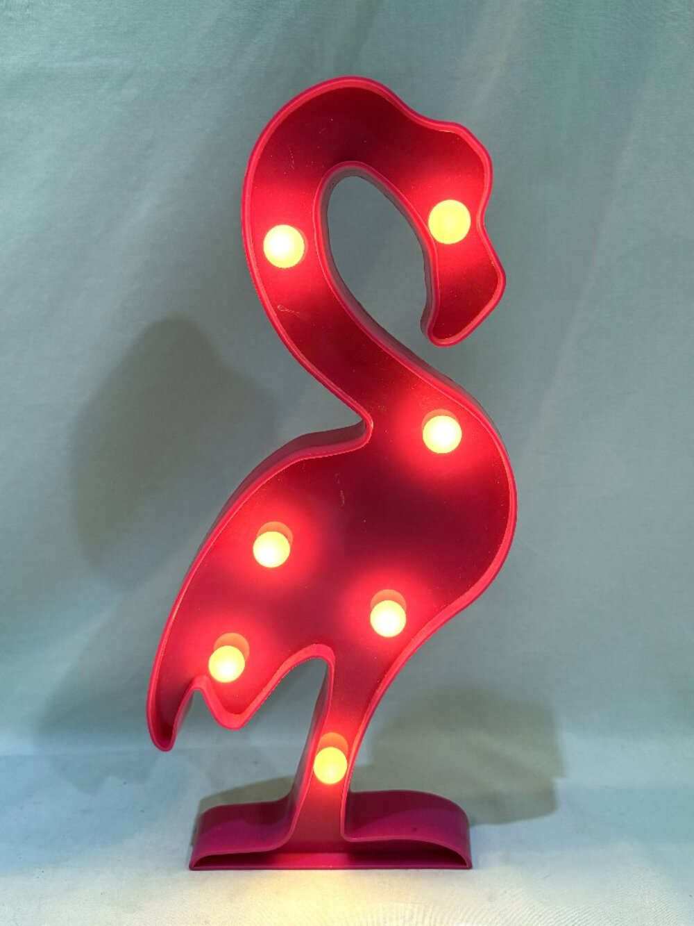 Lighted Pink Plastic Flamingo Wall Art Window Decor Battery Not Included